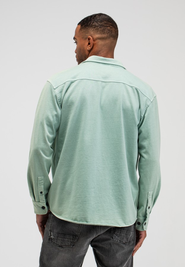 Afbeelding van Phil Jersey Overshirt M2613043 Inari Green  - Butcher of Blue